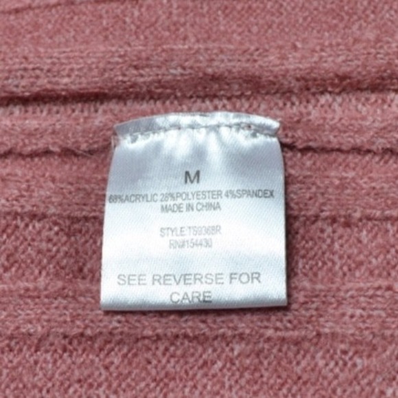 Theo & Spence Size M  Women's Open Front Cardigan with‎ Pockets Dusty Rose - Picture 5 of 9